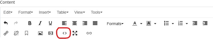 Insert code snippet in Code View in WYSIWYG