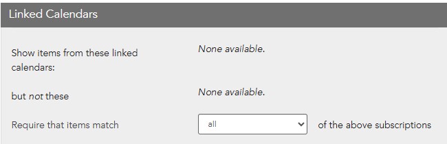 Linked Calendars Section